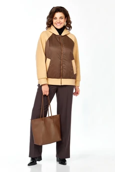 Куртка 9011 бежевый-шоколад Ladysecret