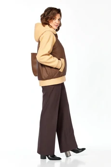 Куртка 9011 бежевый-шоколад Ladysecret