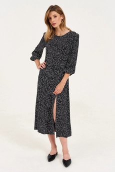 Платье 11348 рисунок на черном LeNata