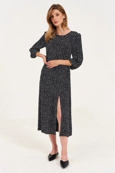 Платье 11348 рисунок на черном LeNata