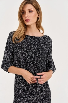 Платье 12354 рисунок на черном LeNata