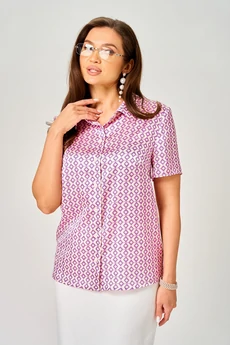 Блузка 12552 розовый ромб LeNata