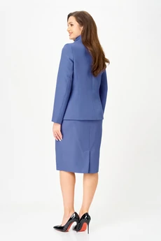 Костюм с юбкой 20303 темно-голубой LeNata