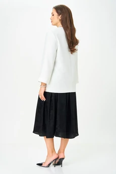 Костюм с платьем 20457 белый с черным LeNata