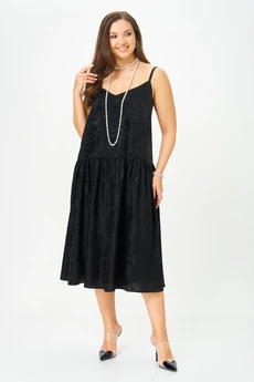 Костюм с платьем 20457 белый с черным LeNata