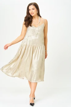 Костюм с платьем 20457 золотой с черным LeNata