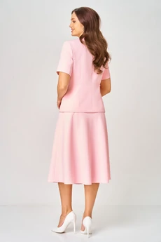 Костюм с юбкой 20505 розовый LeNata