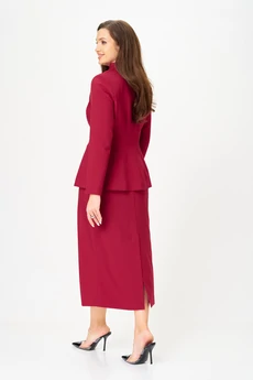 Костюм с юбкой 20549 бордо LeNata