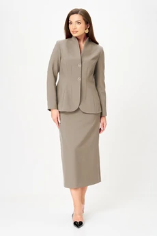 Костюм с юбкой 20549 капучино LeNata