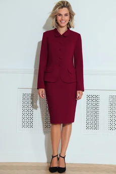Костюм с юбкой 21212 бордовый LeNata