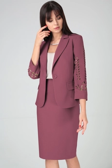 Костюм с юбкой 31247 слива LeNata