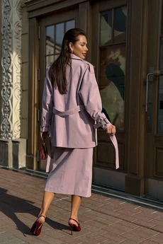Тренч G-015 лиловый мини LegendStyle