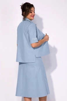 Костюм с юбкой 1296 голубой Liliana-style