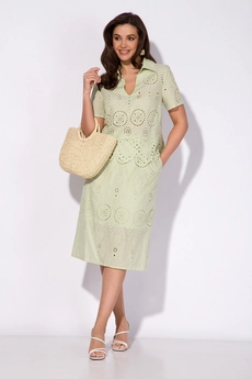 Костюм с юбкой 1299 фисташка Liliana-style