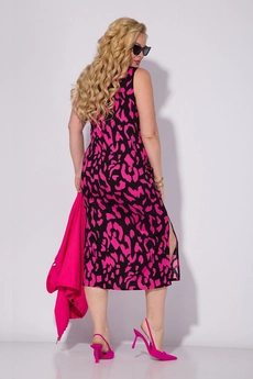 Костюм с платьем 1308 фуксия Liliana-style
