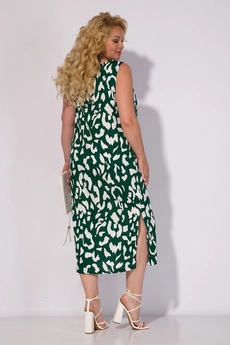 Костюм с платьем 1308 изумруд + светлый Liliana-style