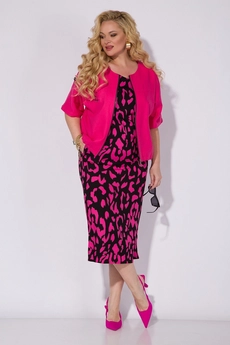 Костюм с платьем 1308 фуксия Liliana-style