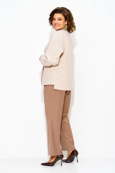Костюм брючный 1342БрПн жемужное капучино Liliana-style