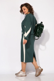 Костюм с юбкой 1369 зеленый Liliana-style