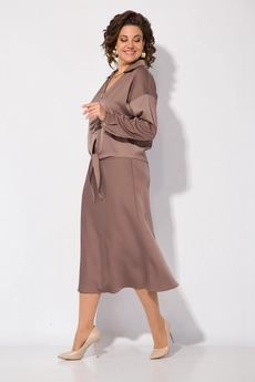 Костюм с юбкой 1390 капучино Liliana-style