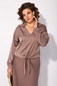 Костюм с юбкой 1390 капучино Liliana-style
