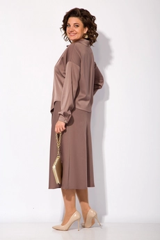 Костюм с юбкой 1390 капучино Liliana-style