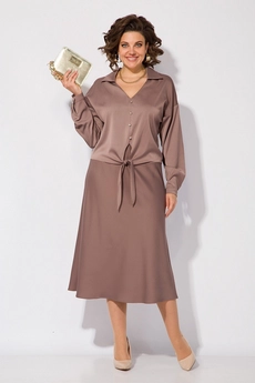 Костюм с юбкой 1390 капучино Liliana-style