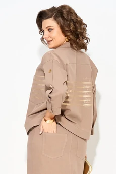 Костюм с юбкой 1405Н мокко Liliana-style