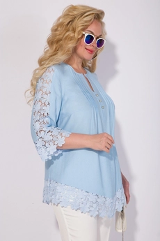Блузка 1412 голубой Liliana-style