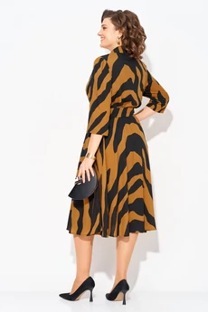Платье 1418Н карамель + черный Liliana-style