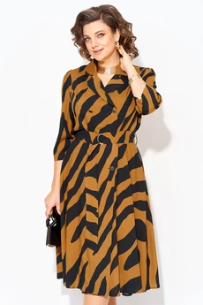 Платье 1418Н карамель + черный Liliana-style