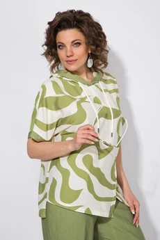 Костюм брючный 1438л оливка Liliana-style