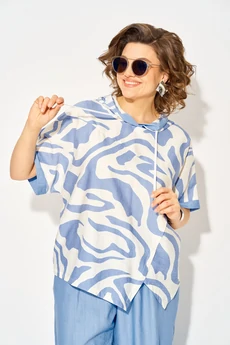 Костюм брючный 1438л голубой Liliana-style