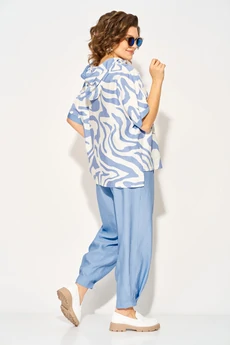 Костюм брючный 1438л голубой Liliana-style