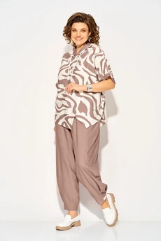 Костюм брючный 1438л капучино Liliana-style