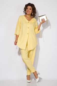 Костюм брючный 1450н лимонный Liliana-style