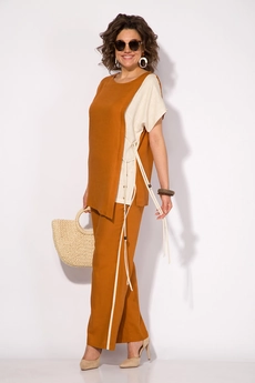 Костюм брючный 1461 карамель Liliana-style