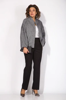 Костюм брючный 1481БрПн черный Liliana-style