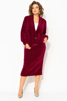 Костюм с юбкой 1487 винный Liliana-style