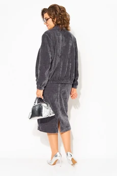 Костюм с юбкой 1487 графит Liliana-style