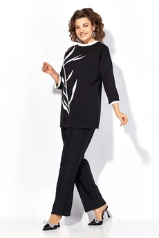 Костюм брючный 1495БрПн черный Liliana-style