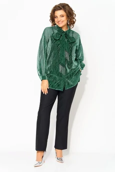 Костюм брючный 1496БрПн изумруд Liliana-style