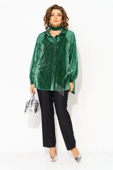 Костюм брючный 1496БрПн изумруд Liliana-style