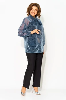 Костюм брючный 1496БрПн синий Liliana-style