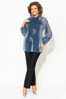 Костюм брючный 1496БрПн синий Liliana-style