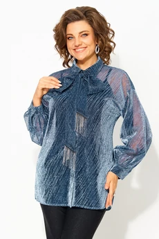 Блузка 1496 синий Liliana-style