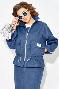 Костюм с юбкой 1504 джинс Liliana-style