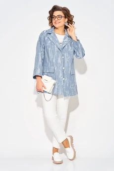 Жакет 1505 джинс меланж Liliana-style