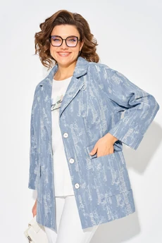 Жакет 1505 джинс меланж Liliana-style