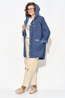 Костюм брючный 1509-1507 синий + экрю Liliana-style